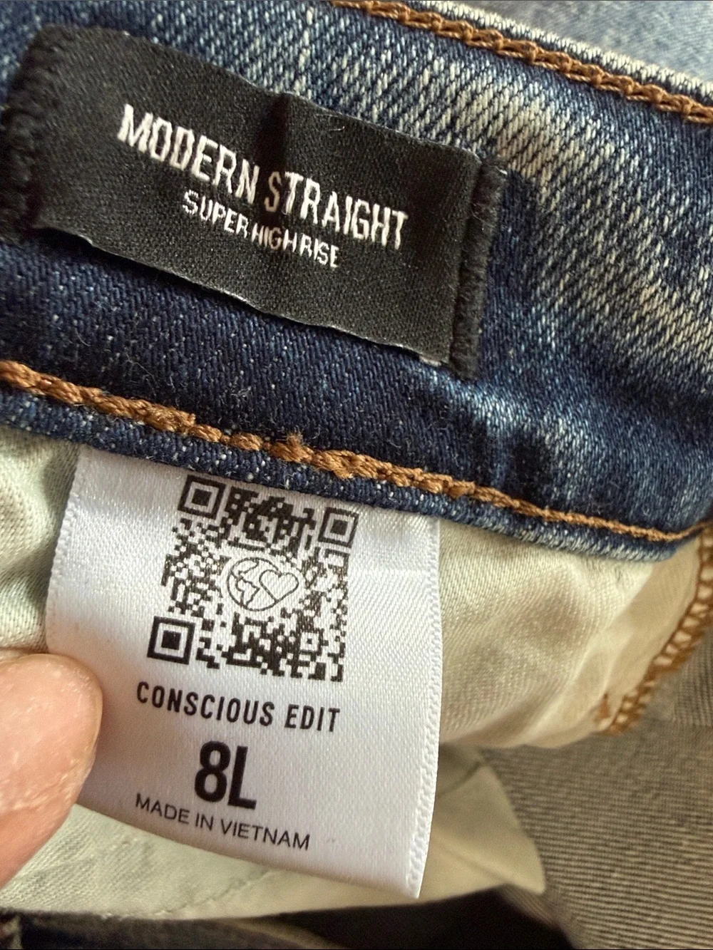 Express modern straight super high rise jeans